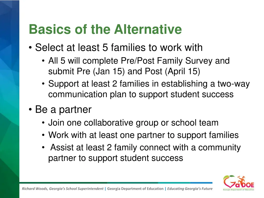 basics of the alternative select at least
