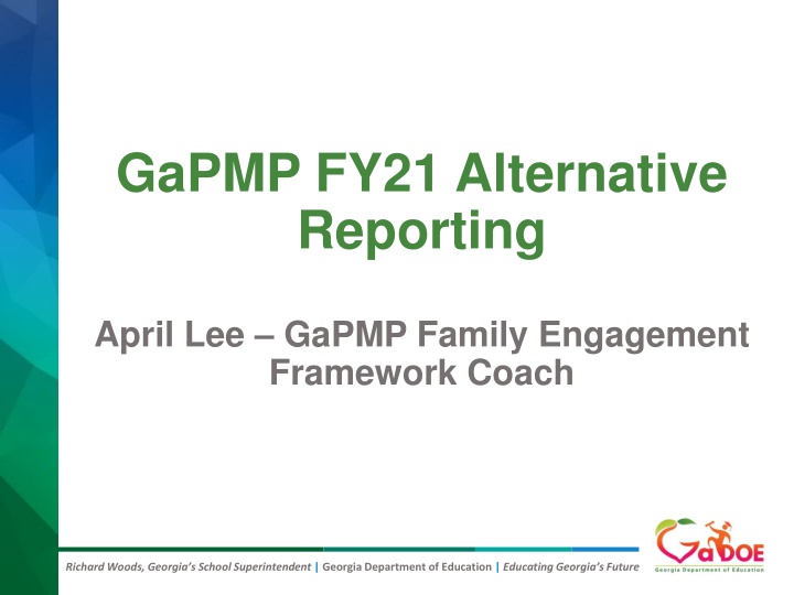 gapmp fy21 alternative reporting