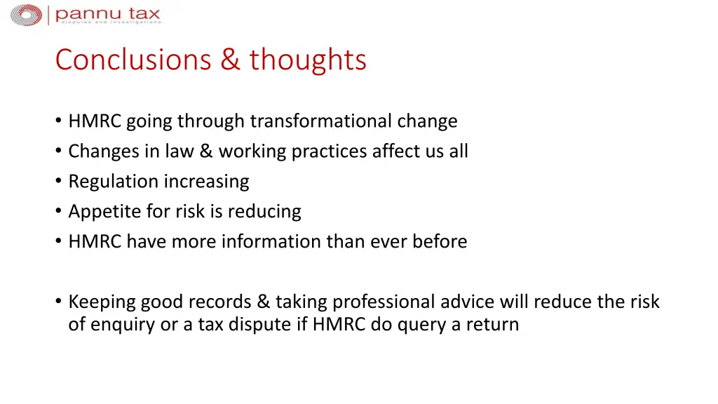 conclusions thoughts