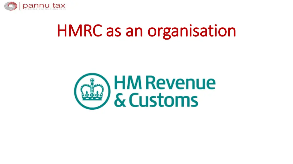 hmrc as an hmrc as an organisation