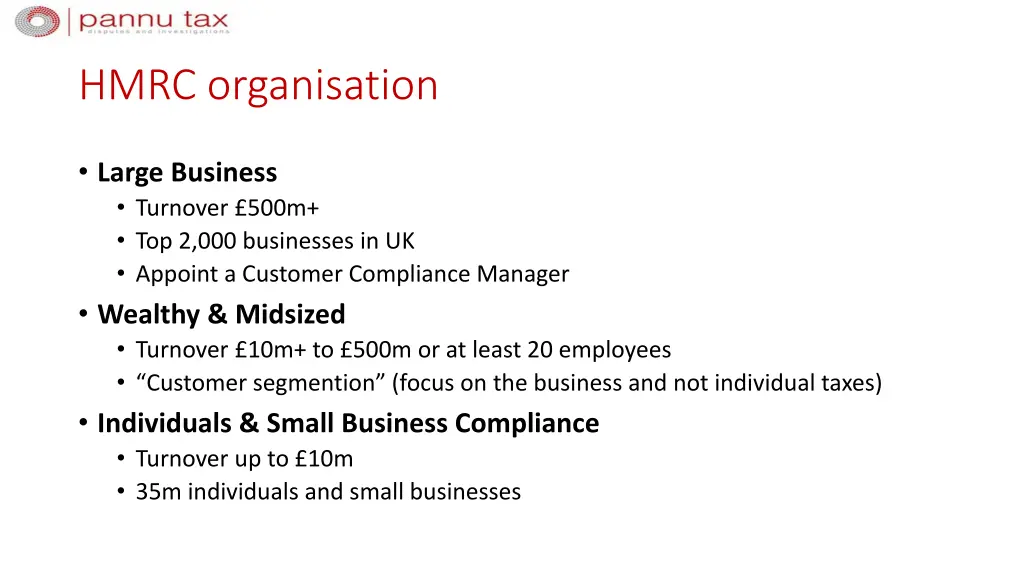 hmrc organisation