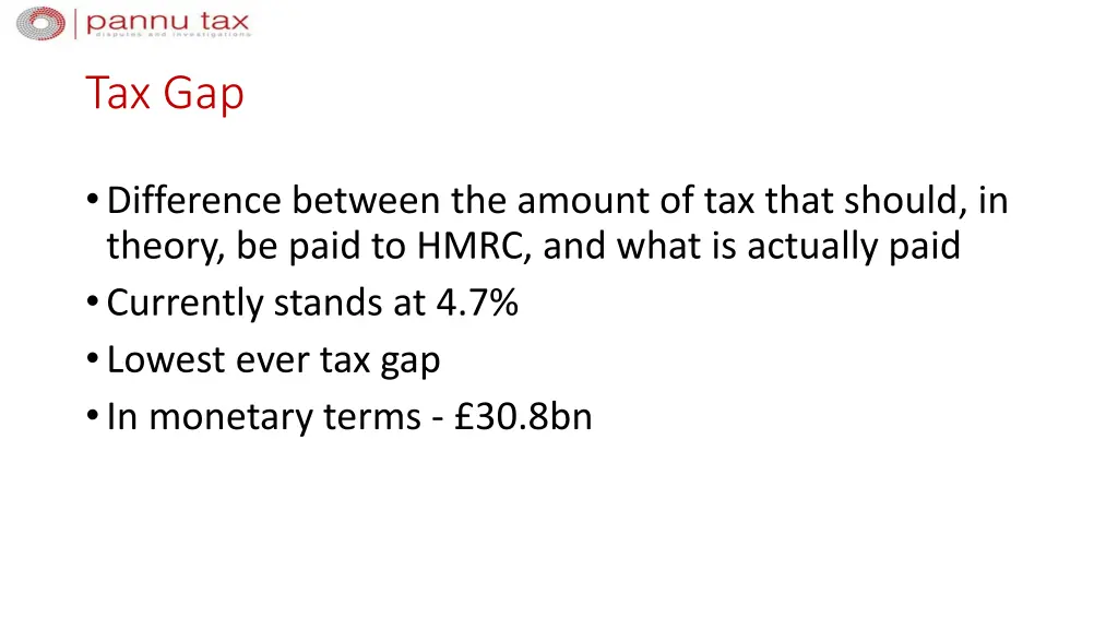 tax gap
