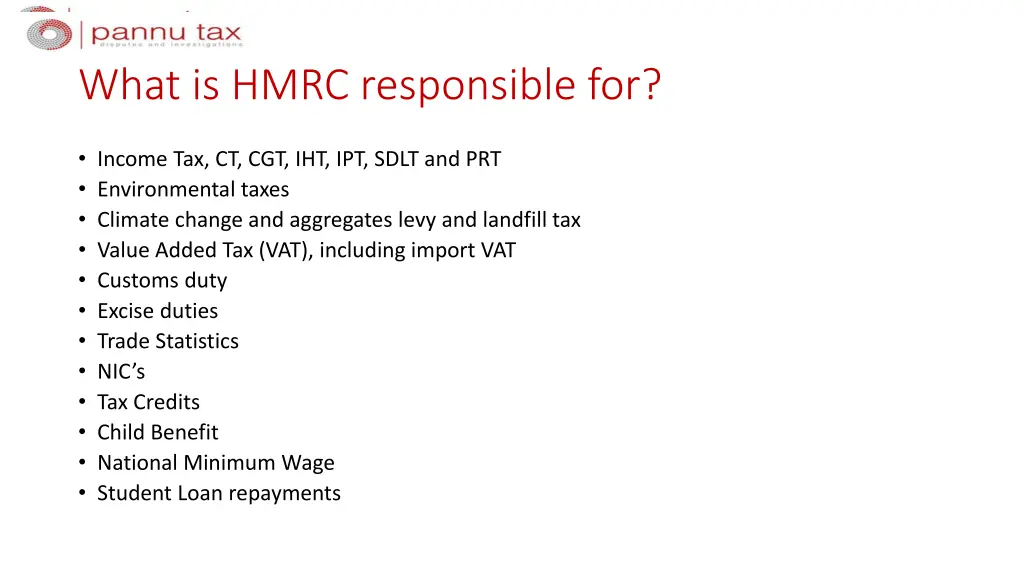 what is hmrc responsible for
