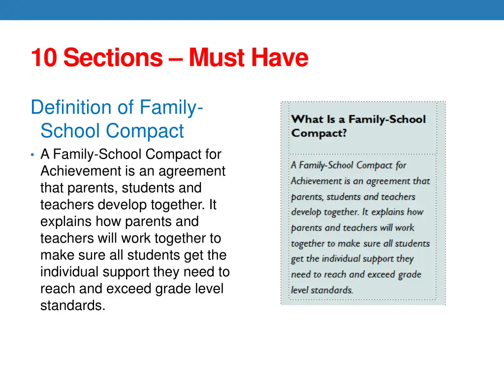 10 sections must have 1