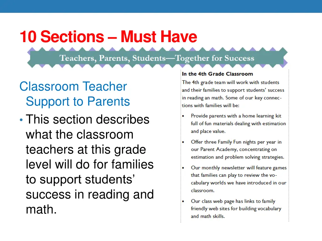 10 sections must have 8