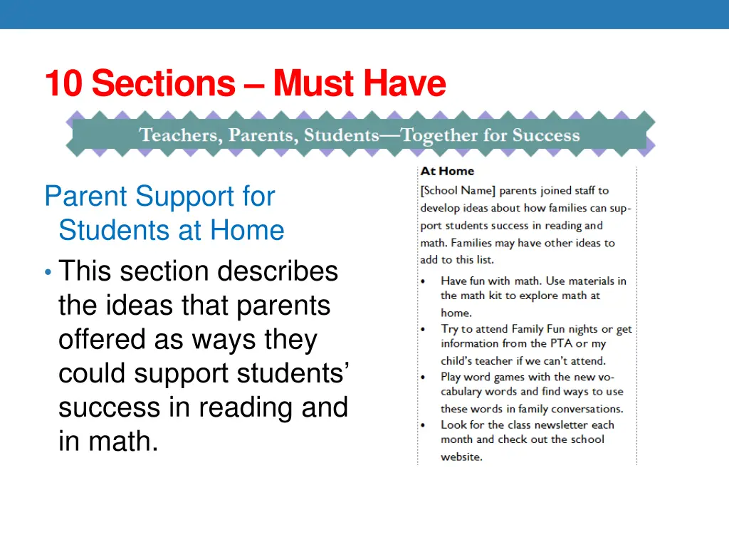 10 sections must have 9