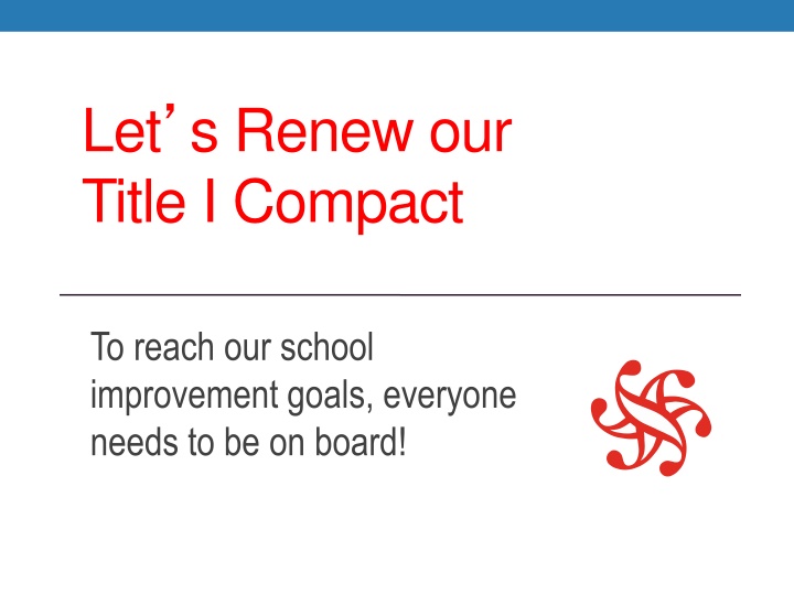 let s renew our title i compact
