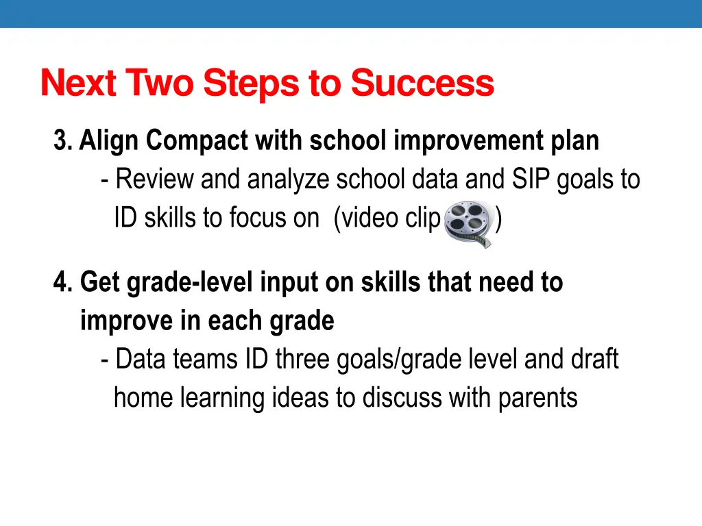 next two steps to success