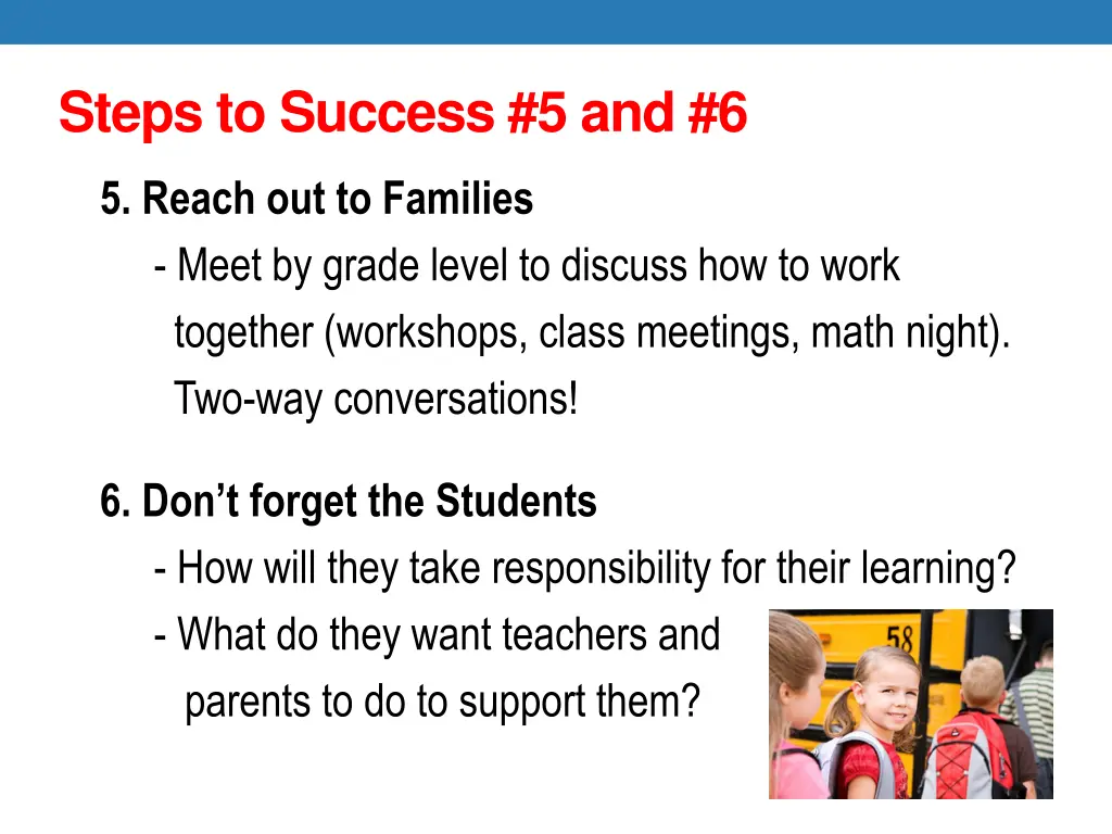steps to success 5 and 6