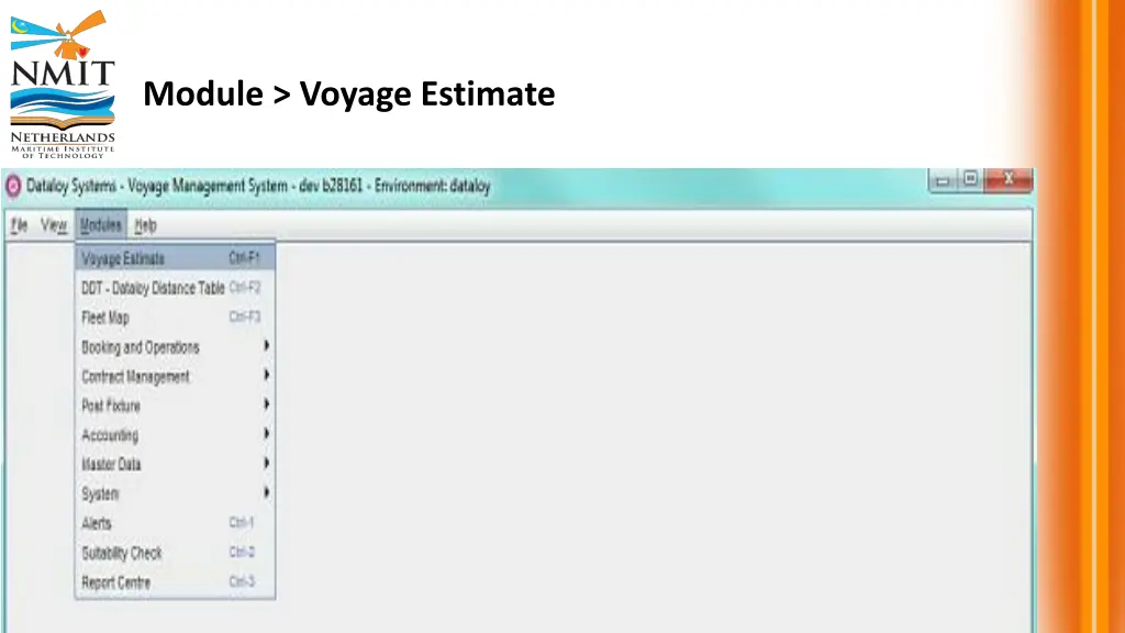 module voyage estimate