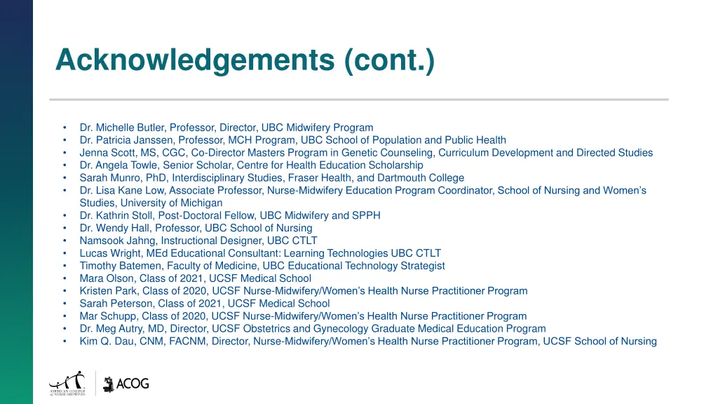 acknowledgements cont