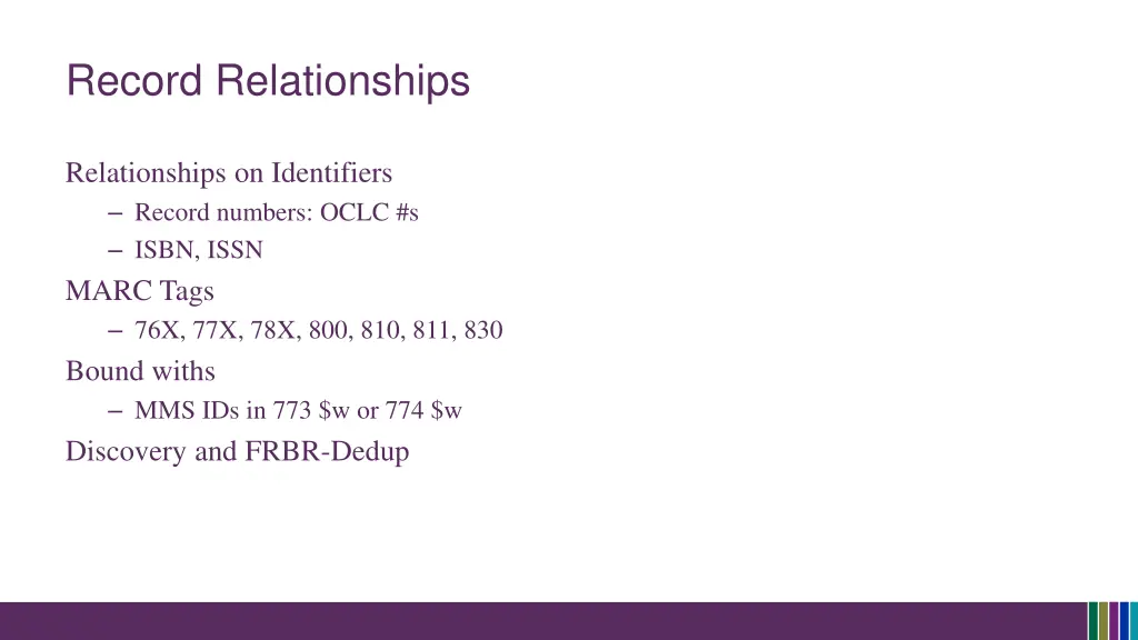 record relationships