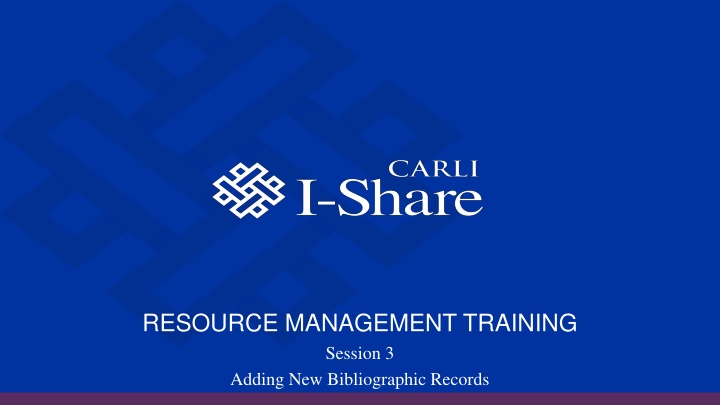 resource management training session 3 adding