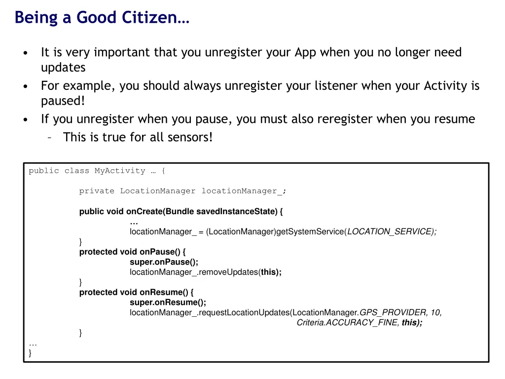 being a good citizen