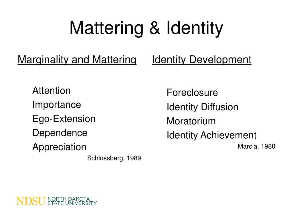 mattering identity