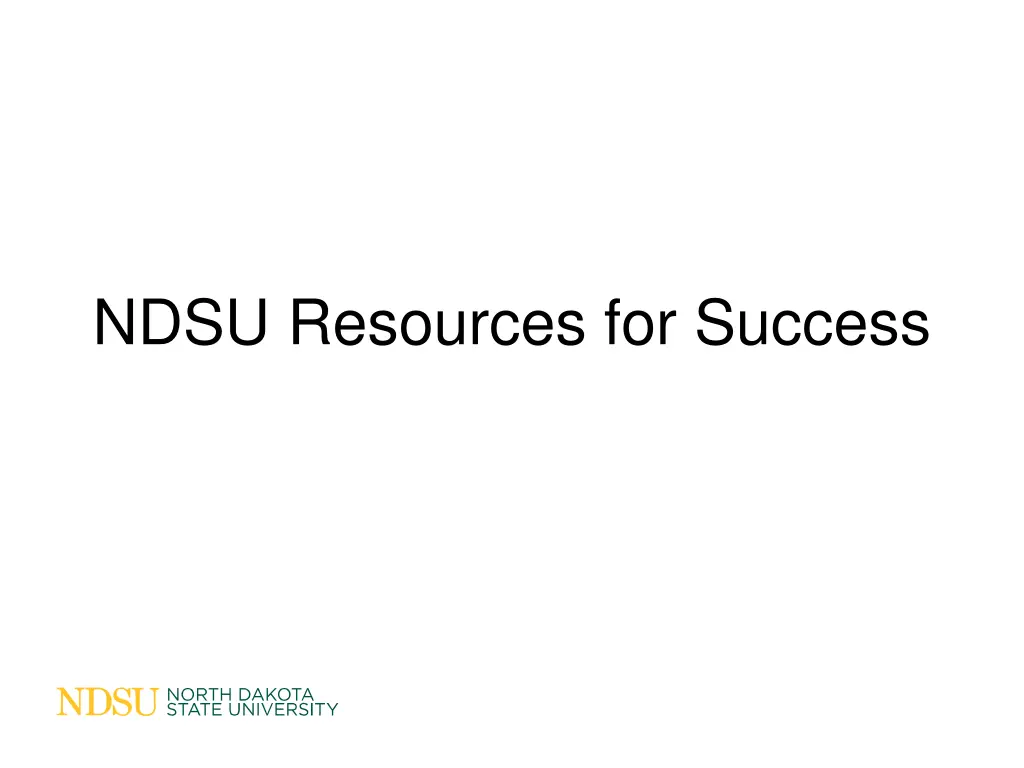 ndsu resources for success