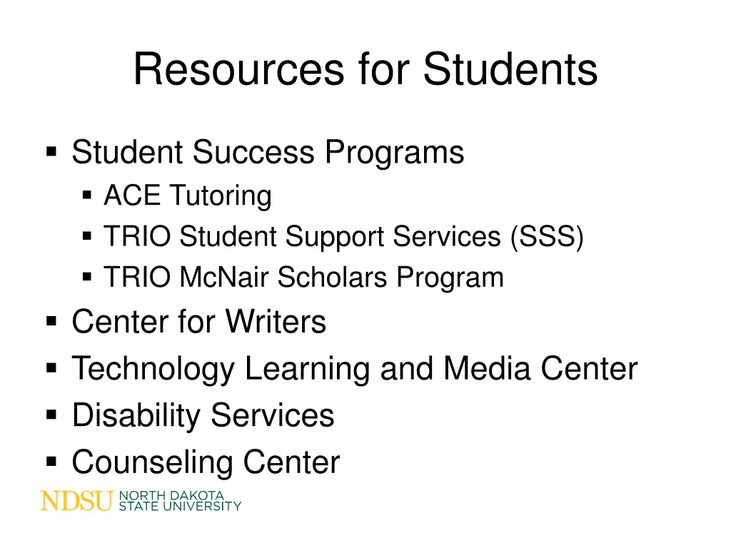 resources for students