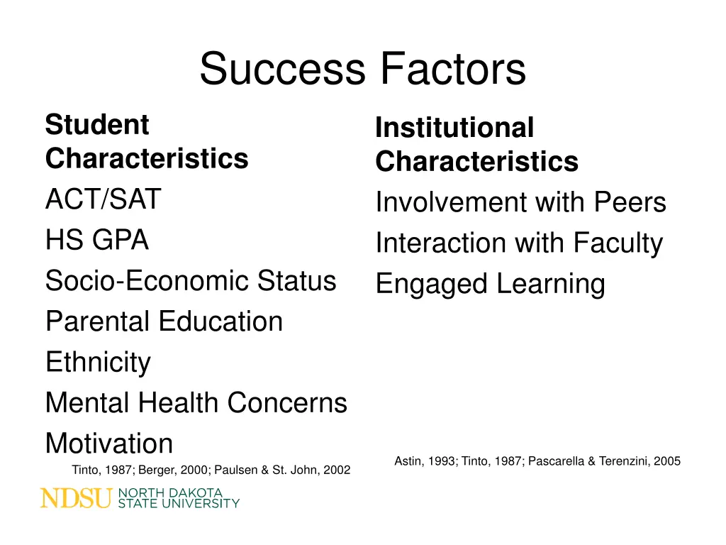success factors