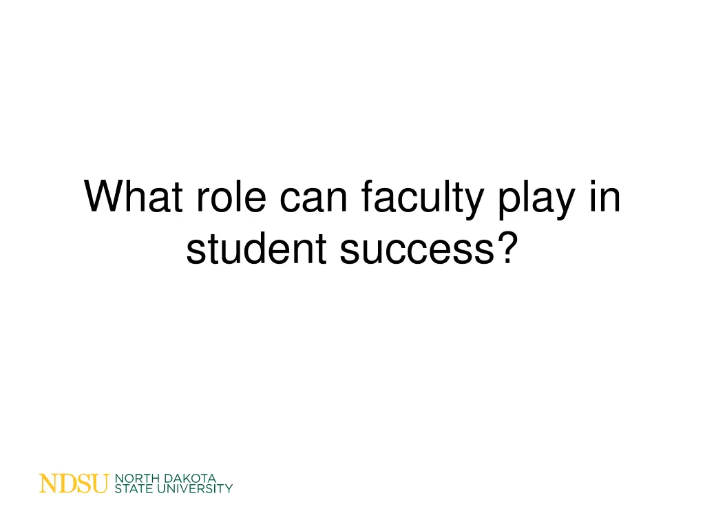 what role can faculty play in student success