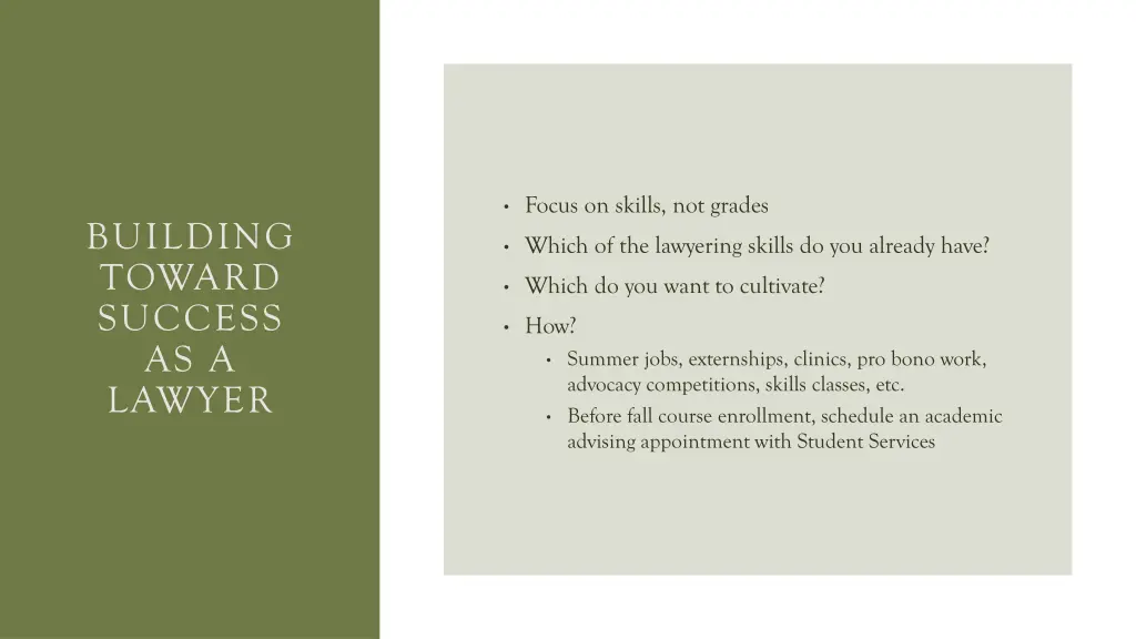 focus on skills not grades