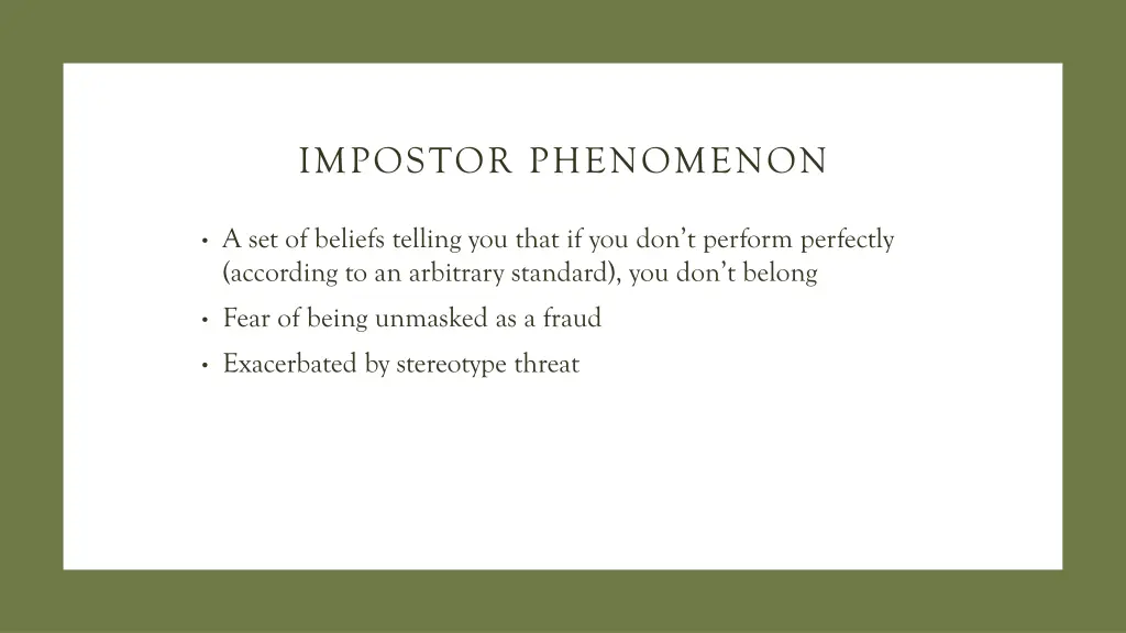 impostor phenomenon
