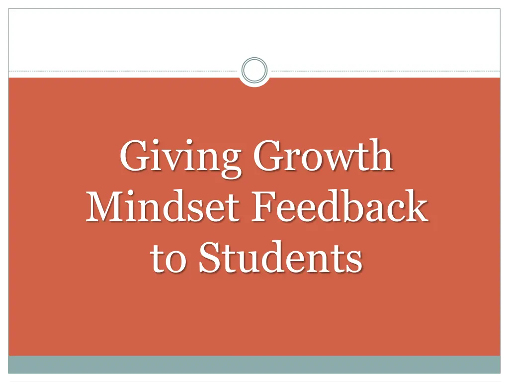 giving growth mindset feedback to students