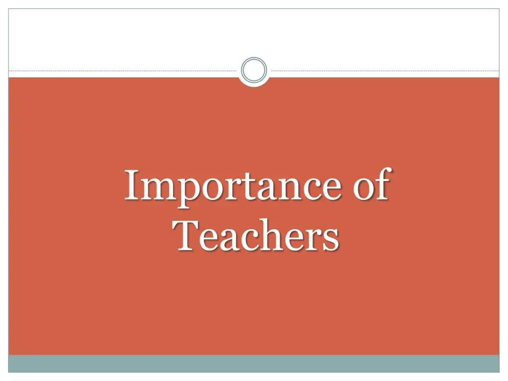 importance of teachers