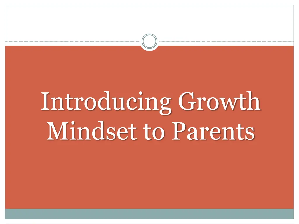 introducing growth mindset to parents
