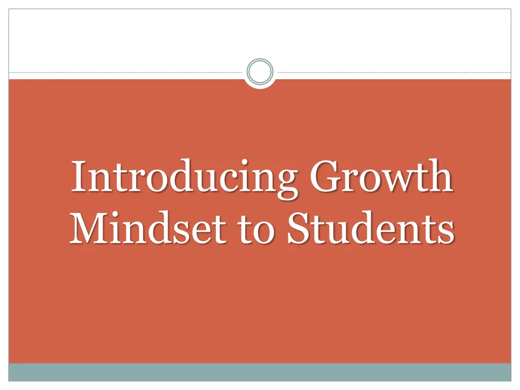 introducing growth mindset to students