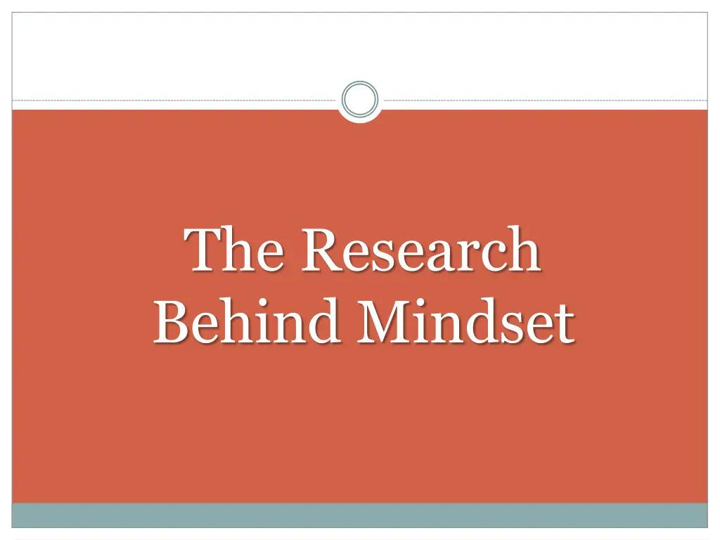 the research behind mindset