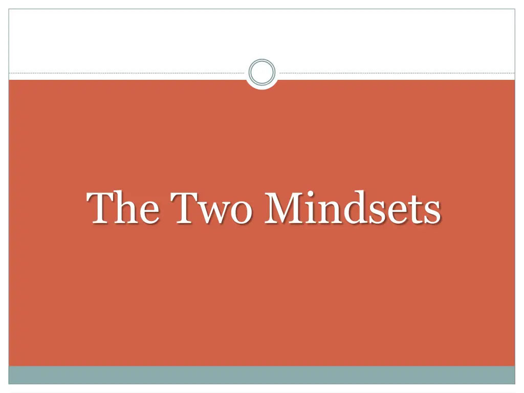 the two mindsets