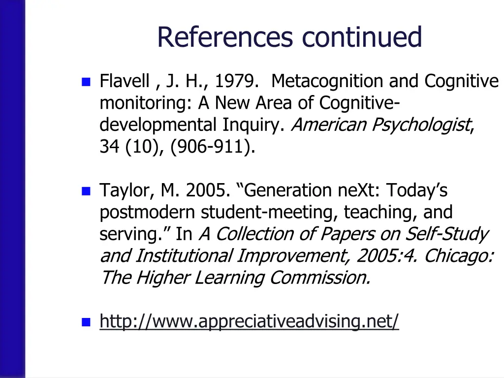 references continued