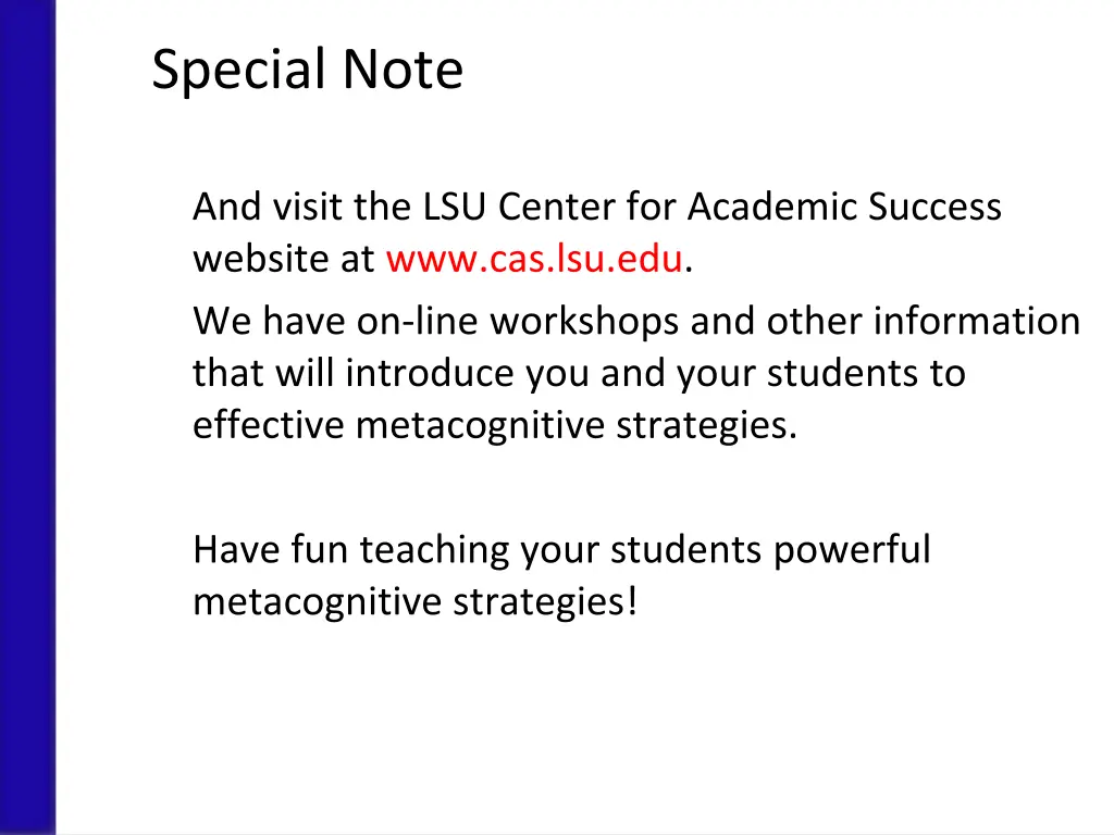special note