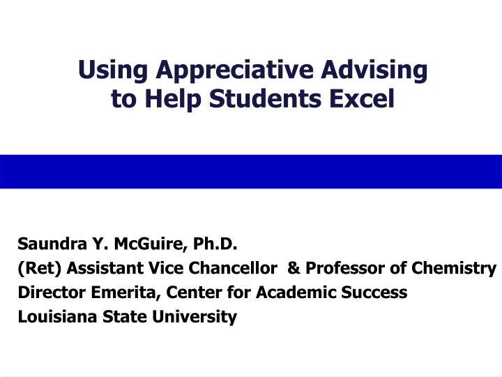 using appreciative advising to help students excel