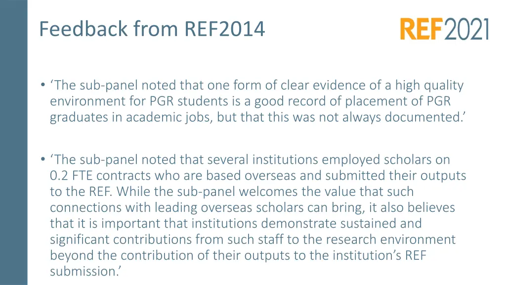feedback from ref2014 2