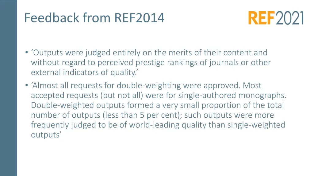 feedback from ref2014
