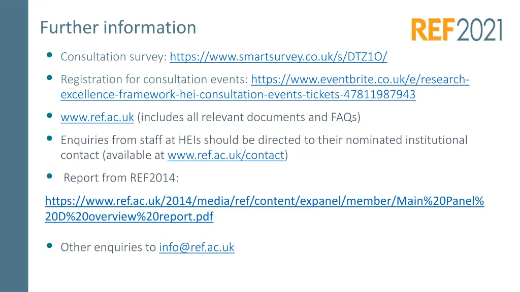 further information consultation survey https