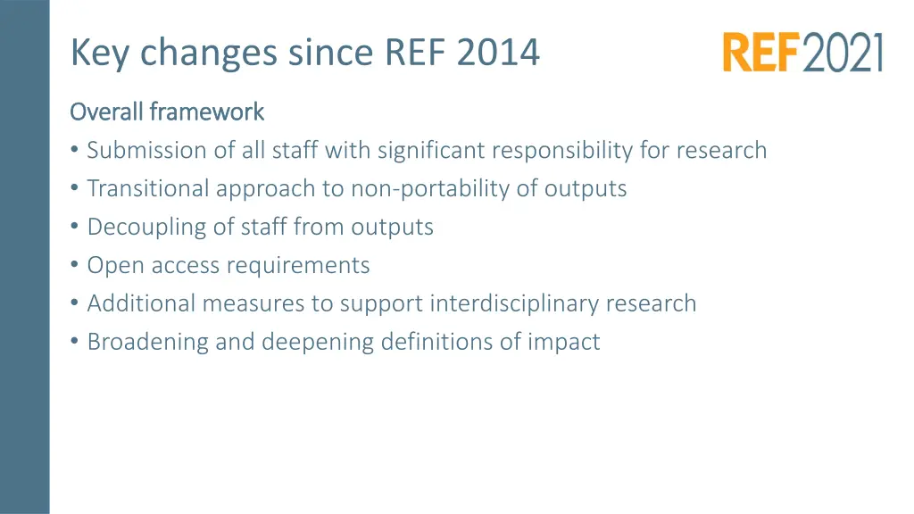 key changes since ref 2014