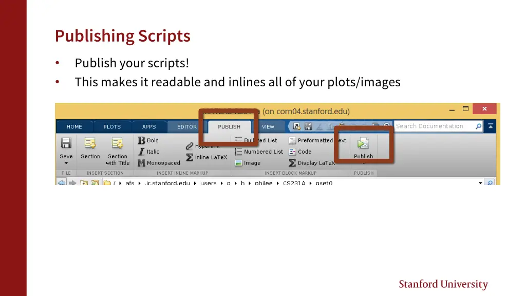 publishing scripts