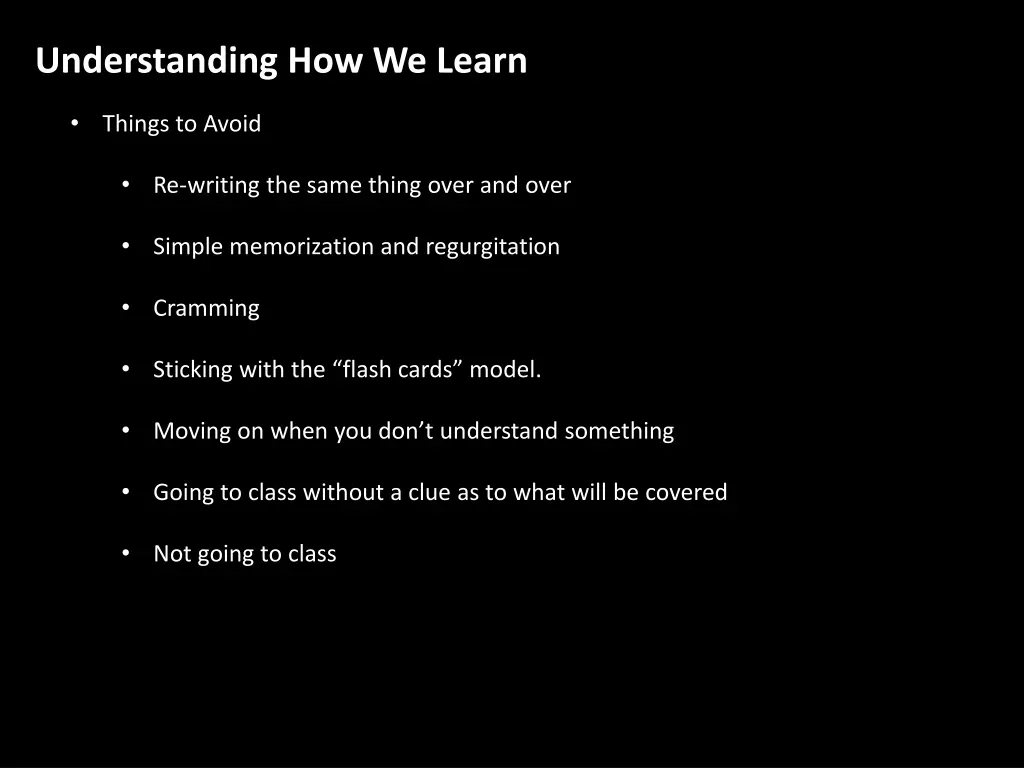 understanding how we learn 4