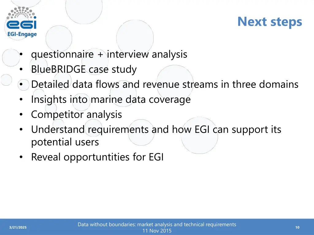 next steps