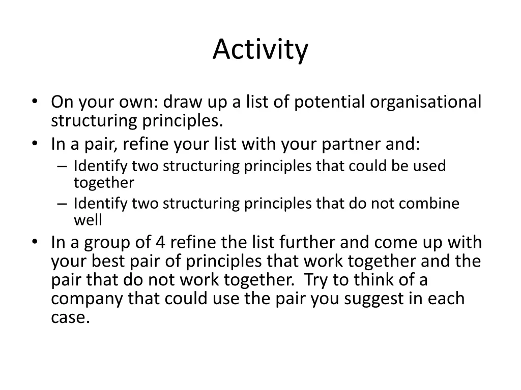 activity