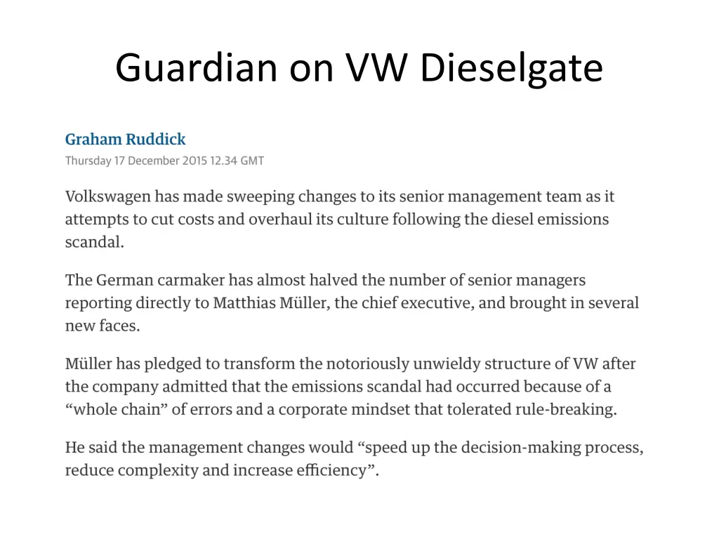 guardian on vw dieselgate