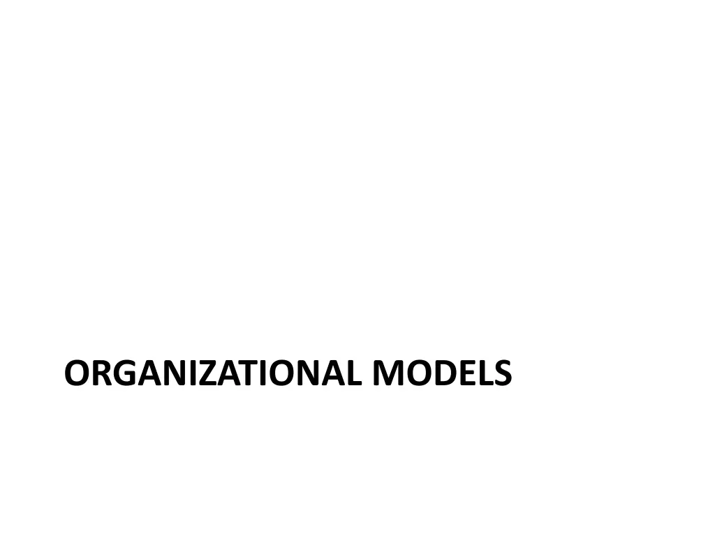organizational models
