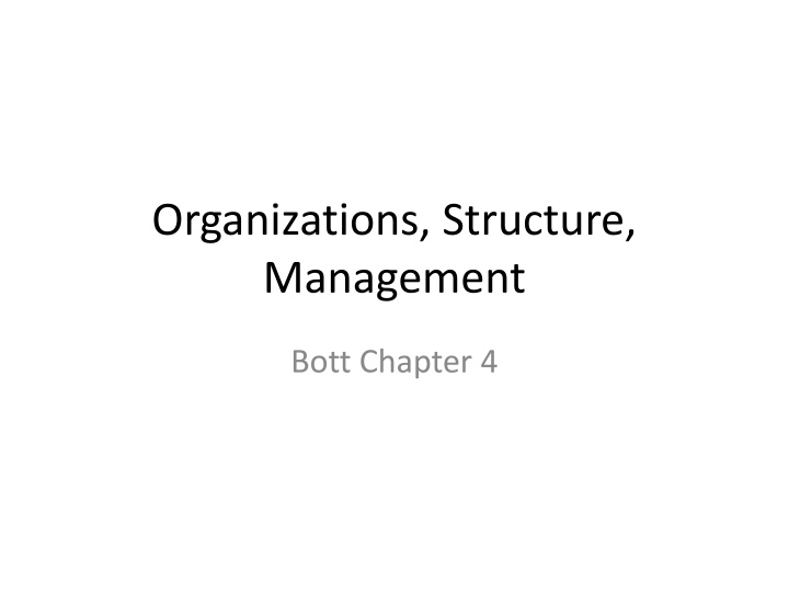 organizations structure management
