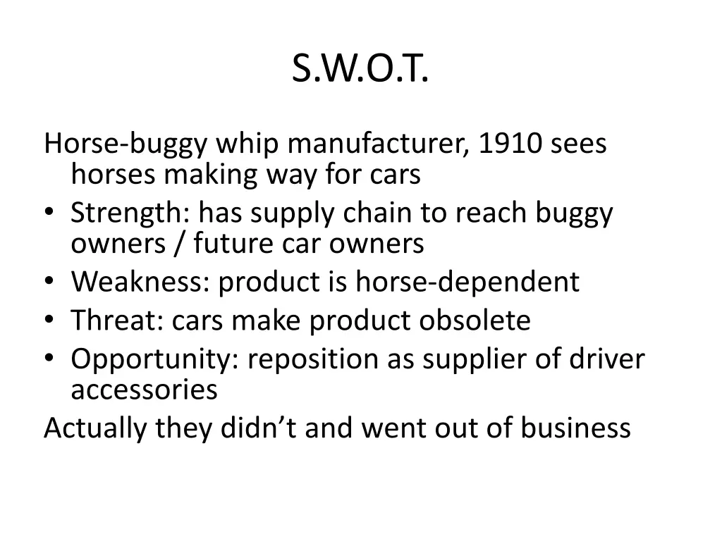 s w o t