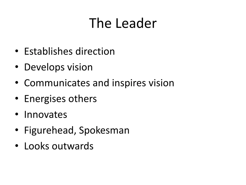 the leader