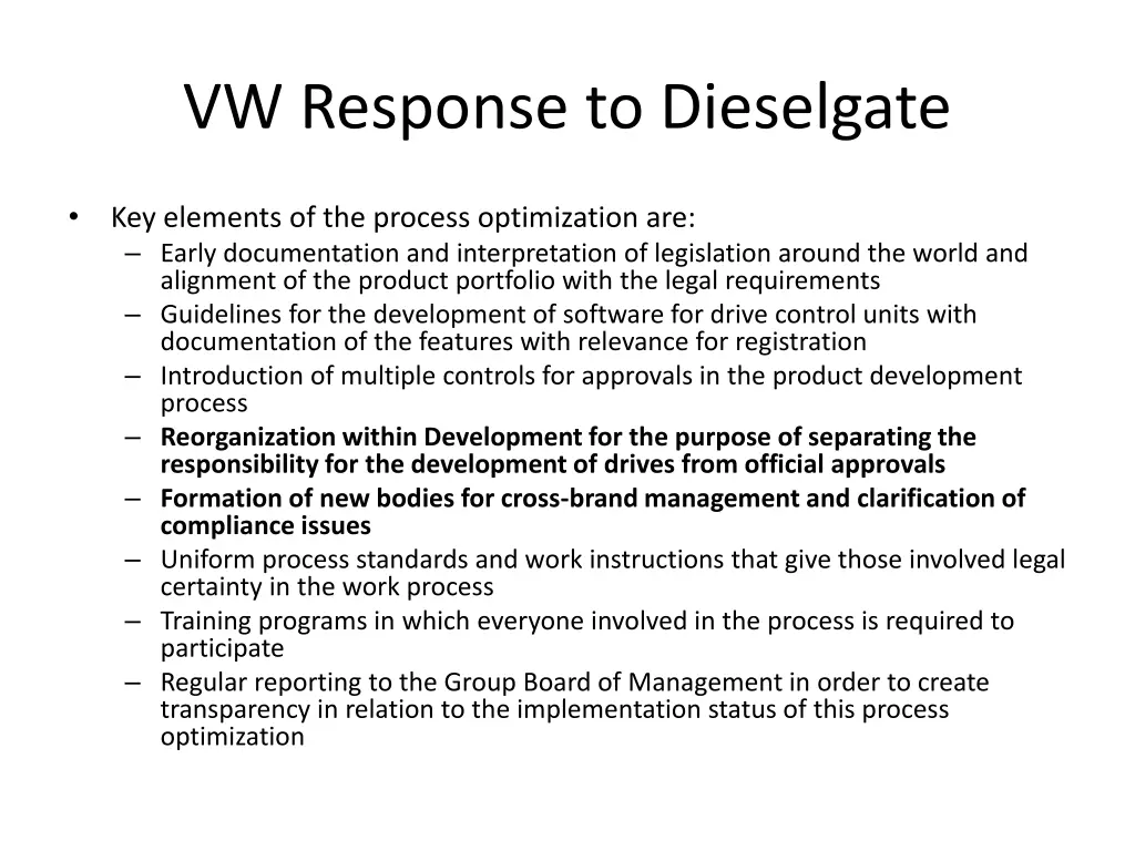 vw response to dieselgate