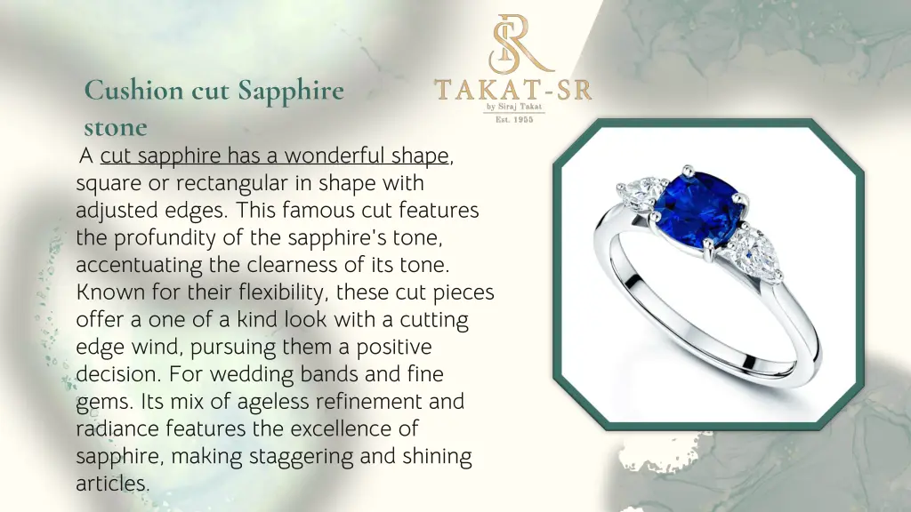 cushion cut sapphire stone a cut sapphire