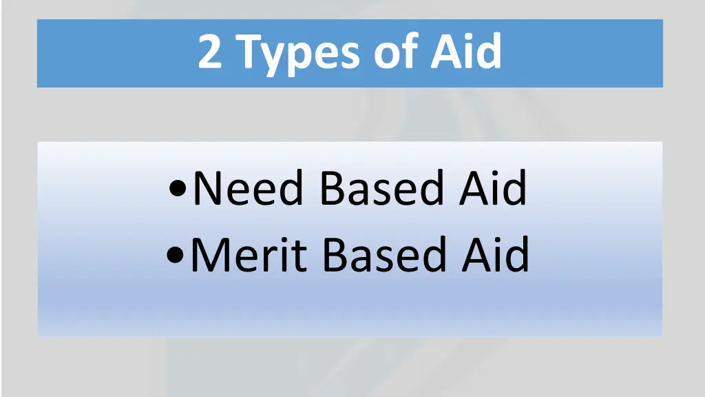 2 types of aid